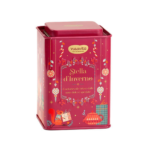 Square tin rosso- Christmas Infusion