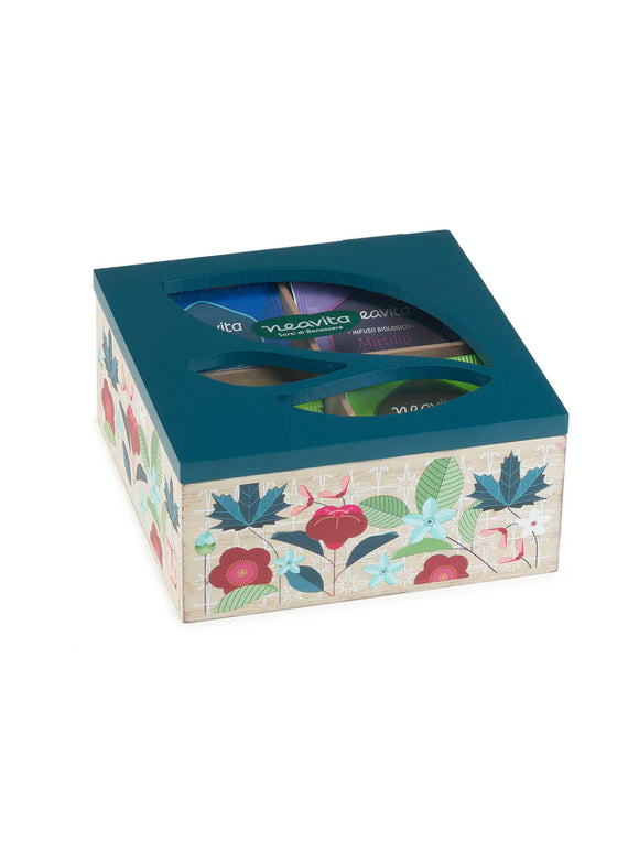 Cofanetto di Legno Bio 4 scomparti Verde